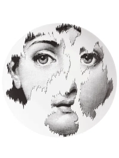 Fornasetti Tema E Variazioni Porcelain Plate (26cm) In White