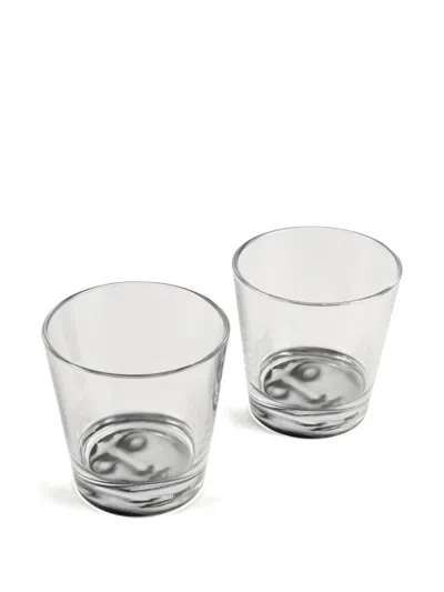 Fornasetti Tema E Variazoni Glass Set In White
