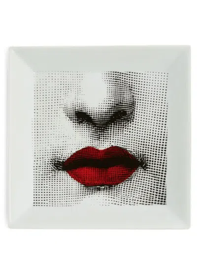 Fornasetti Tema E Variazoni N.397 Porcelain Plate (3,5cm X 20,8cm) In White
