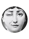 Fornasetti Tema E Variazioni N. 130 Winking Face Wall Plate In Multicolour
