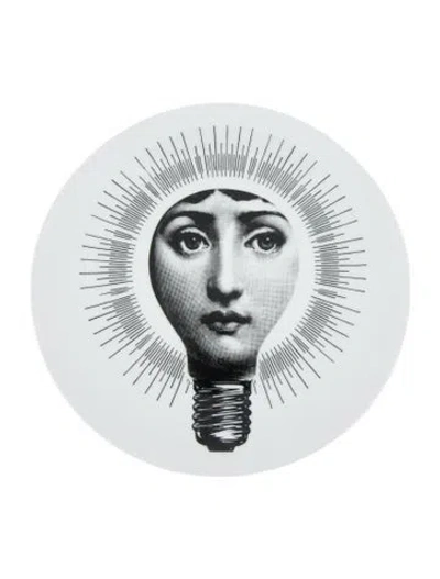Pre-owned Fornasetti Themes & Variations Plate 83 In White