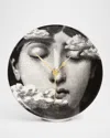 Fornasetti Tra Le Nuvole Table Clock In Black