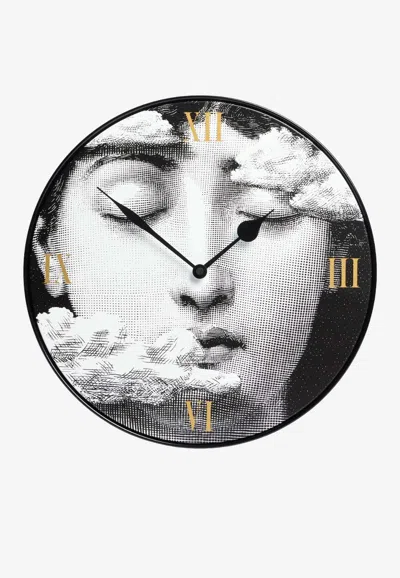 Fornasetti Tra Le Nuvole Wall Clock In Multi