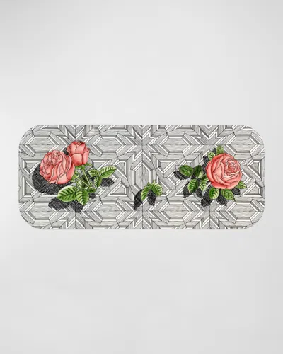 FORNASETTI TRAY 25X60CM - MUSCIARABIA WITH ROSES COLOR