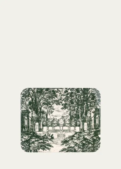 Fornasetti Tray 48x60cm - Giardino Settecentesco Green Ivory