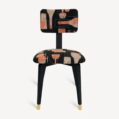 Fornasetti Upholstered Chair Bottiglie Cocktail In Multi