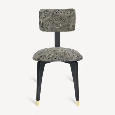 Fornasetti Upholstered Chair Malachite In Black/gold