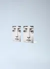 Fornasetti Viso Bookends In White