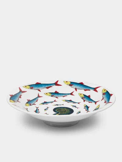 Fornasetti Vortice Hand-painted Porcelain Centerpiece