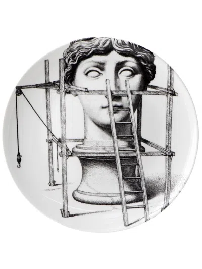 Fornasetti Wall Plate In White