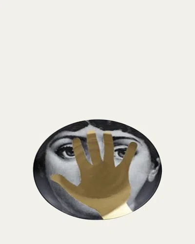 Fornasetti Wall Plate Tema E Variazioni # 016 In Black Pattern