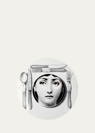 Fornasetti Wall Plate Tema E Variazioni # 203 In Black/white
