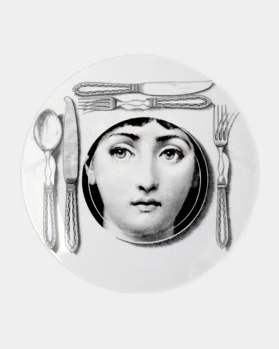 Fornasetti Wall Plate Tema E Variazioni # 203 In Black