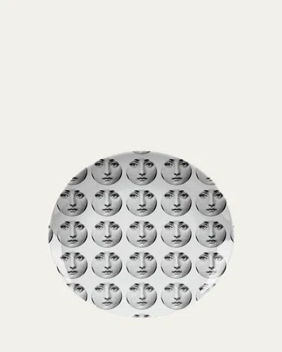 Fornasetti Wall Plate - Tema E Variazioni N.197 In Black White