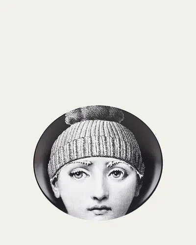 Fornasetti Wall Plate Tema E Variazioni N374 In Black/white