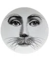 Fornasetti Whisker Print Plate In White
