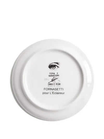 Fornasetti Woman-face Porcelain Plate (10cm) In White