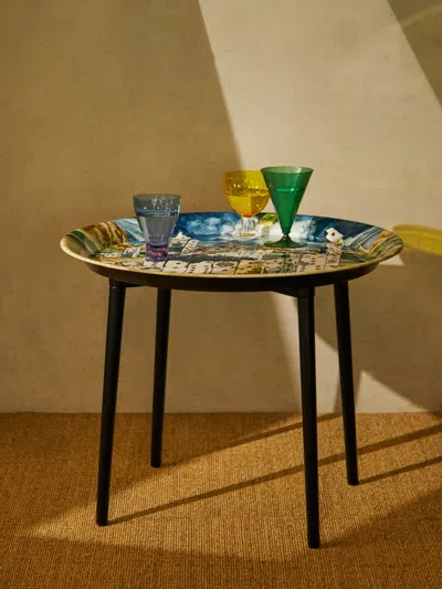 Fornasetti Wood And Iron Tray Stand (23.5in/60cm) In Multi