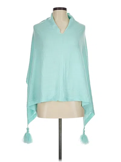 Pre-owned Fornash Poncho In Teal