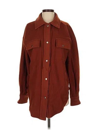 Pre-owned Fornia Coat In Burgundy