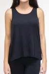 Fornia Los Angeles Mini Ribbed Tank Top In Black In Black