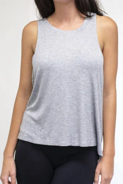 Fornia Los Angeles Mini Ribbed Tank Top In Heather Grey