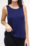 Fornia Los Angeles Mini Ribbed Tank Top In Navy In Blue