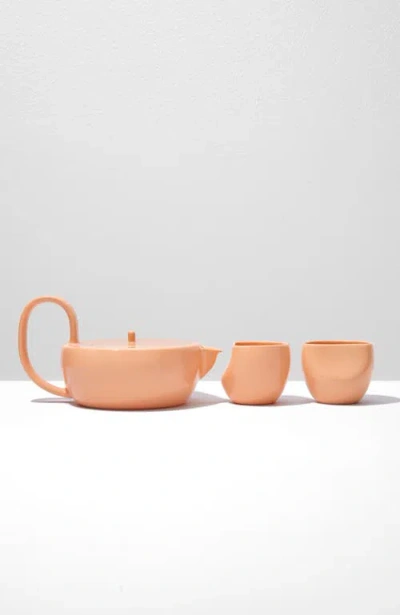 Fors Studio Large Teapot Set In Coral
