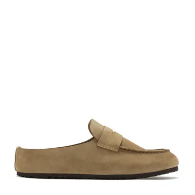 Forsa Eddie Suede Slip-on Loafers In Brown