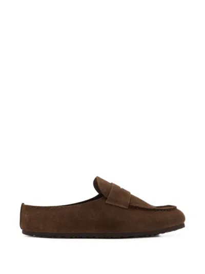 Forsa Eddie Suede Slip-on Mules In Brown