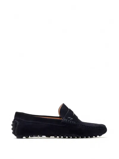 Forsa Frederick Suede Loafers In Blue