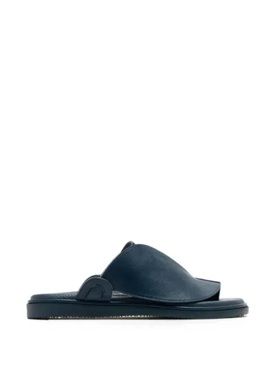 Forsa Intrecciato Suede-panel Sandals In Blau