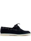 Forsa Suede Boat Shoes In Blue