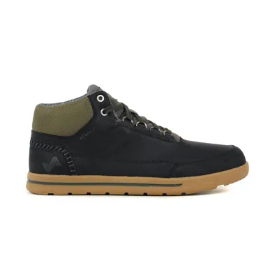Forsake Men's Phil Mid Leather Sneakers In Black In Blue