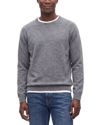 Forte Cashmere 100% Cashmere Thermal Crewneck 100% Cashmere Sweater In Gray