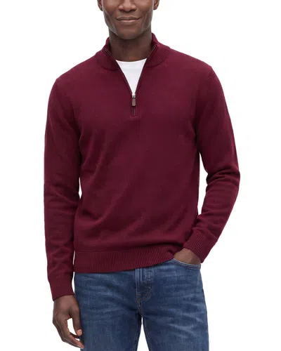 Forte Cashmere 100% Cashmere Mock Neck 1/4-zip 100% Cashmere Sweater In Purple