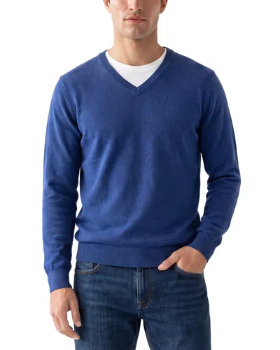 Forte Cashmere 100% Cashmere V-neck 100% Cashmere Sweater In Blue