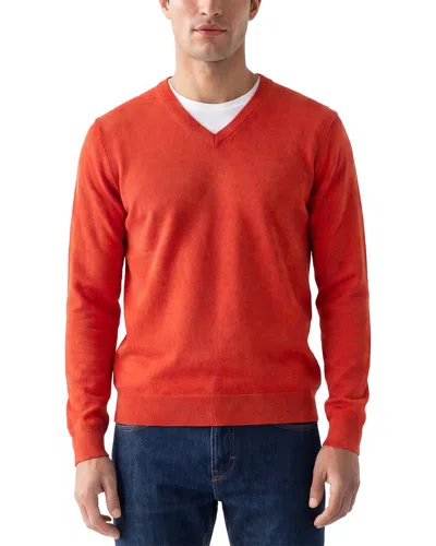 Forte Cashmere 100% Cashmere V-neck 100% Cashmere Sweater In Red