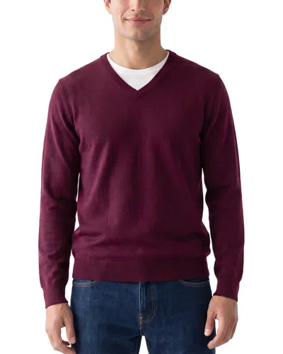 Forte Cashmere 100% Cashmere V-neck 100% Cashmere Sweater In Burgundy