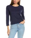 Forte Cashmere Aegean Crew Silk & Cashmere-blend Sweater In Blue