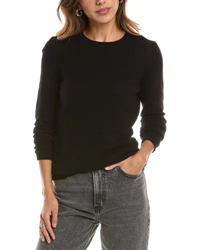 Forte Cashmere Basic Crewneck 100% Cashmere Sweater In Gray