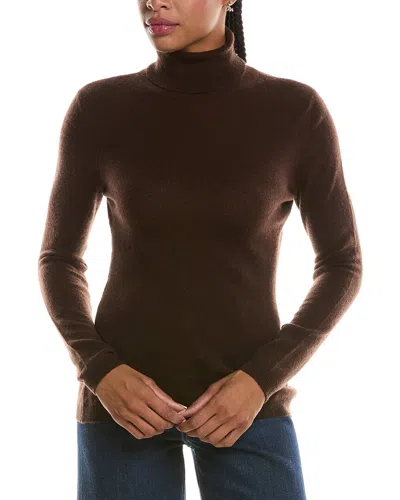 Forte Cashmere Basic Turtleneck 100% Cashmere Pullover In Black
