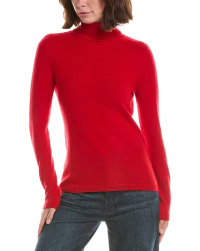 Forte Cashmere Basic Turtleneck 100% Cashmere Pullover In Red