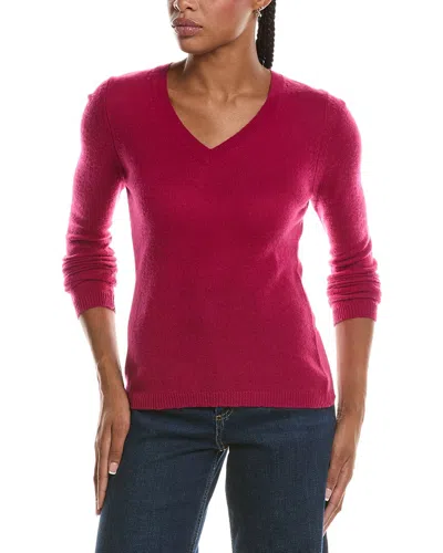 Forte Cashmere Basic V-neck 100% Cashmere Pullover In Animal Print