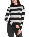 Forte Cashmere Bold Stripe Cashmere Sweater In Multi