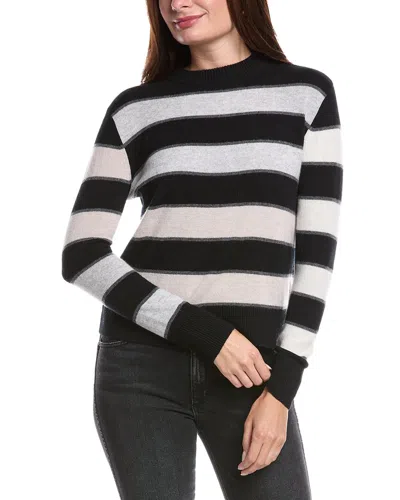 Forte Cashmere Bold Stripe Cashmere Sweater In Multi