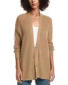 Forte Cashmere Boyfriend Wool & Cashmere-blend Cardigan In Brown