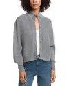 Forte Cashmere Button Wool & Cashmere-blend Cardigan In Gray