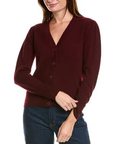 Forte Cashmere Buttoned Short Cashmere Cardigan In Red