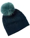 Forte Cashmere Cable Cashmere Hat In Blue
